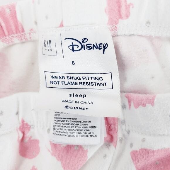 GAP Disney Sleeping Beauty pajama set Princess pjs Girls size Medium - Picture 6 of 9
